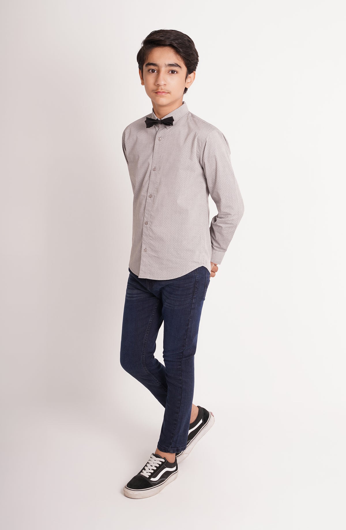 Printed Bow Shirt