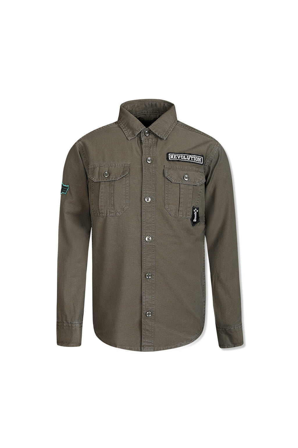 Embroidered Patch Shirt
