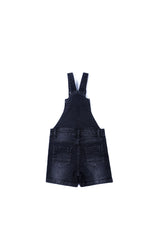 Dull Stretch Dungaree-Black
