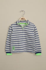 Yarn Dyed Mock Neck Zipper