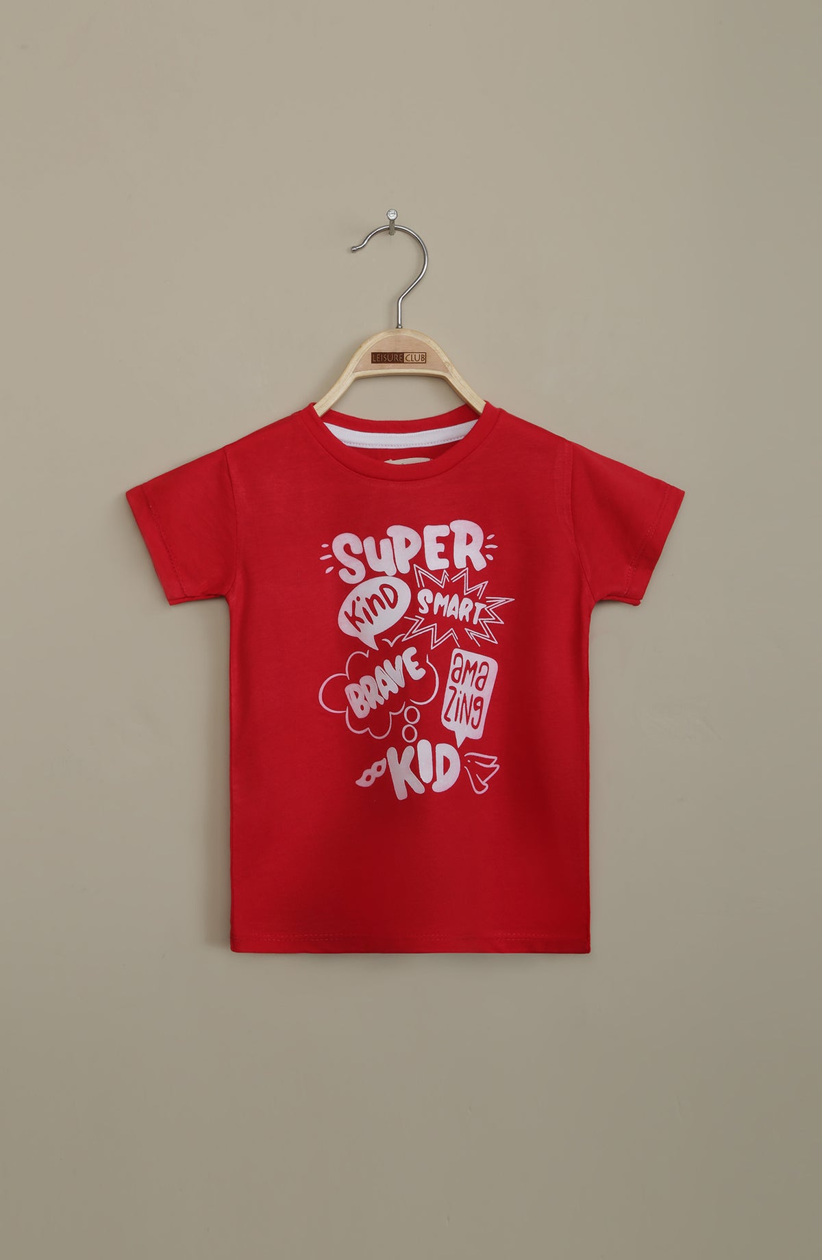 Super Brave Kid Tee-Red