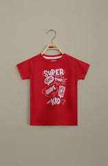 Super Brave Kid Tee-Red