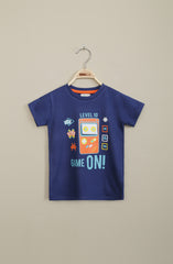 Gaming Single Jersey Tee-Blue