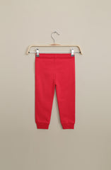 Basic French Terry Jogger Trouser - Red