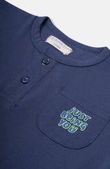 Drop Shoulder Henley