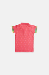 Printed Pique Polo