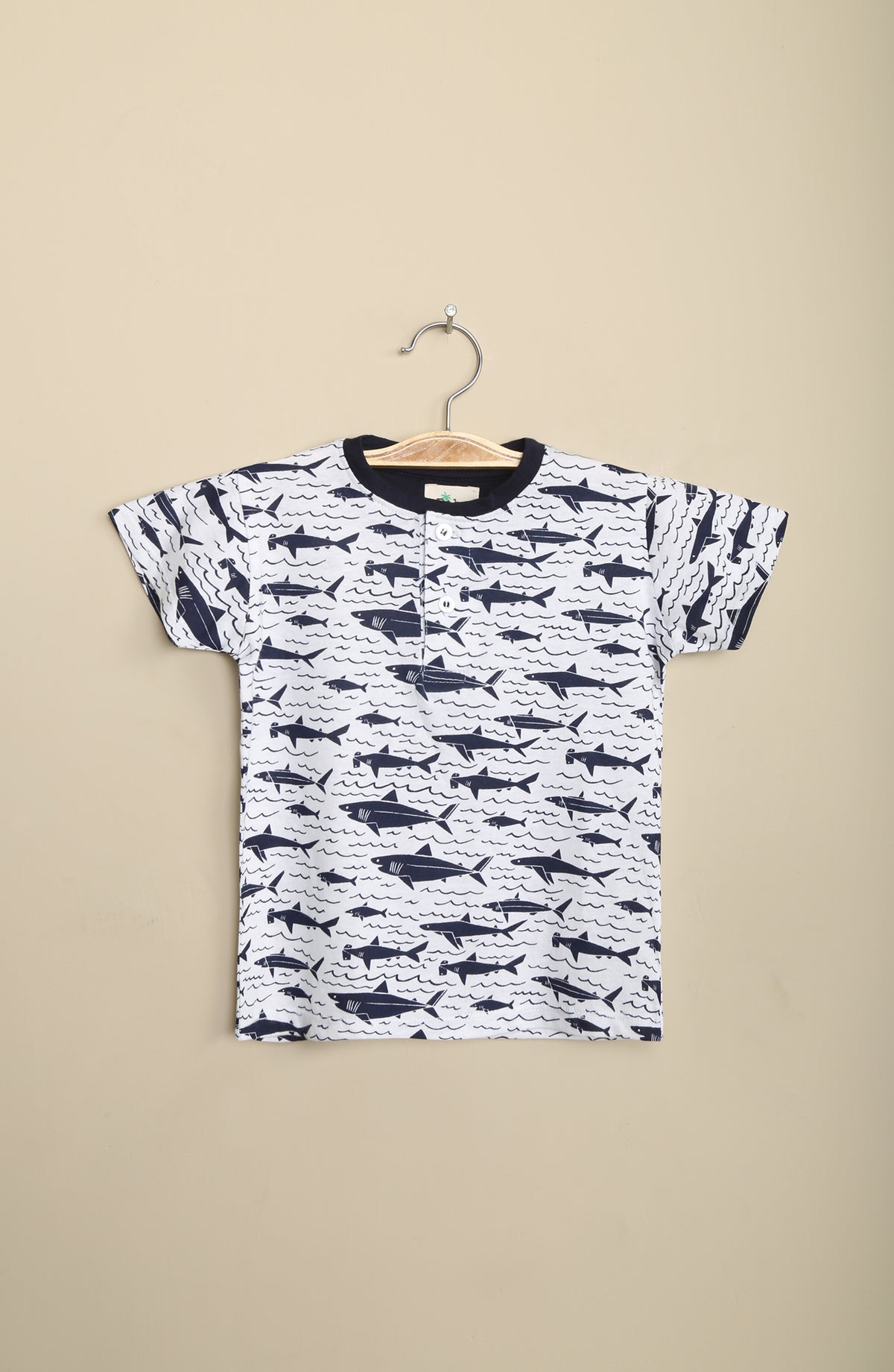 Baby Shark Jersey Henley - Multi
