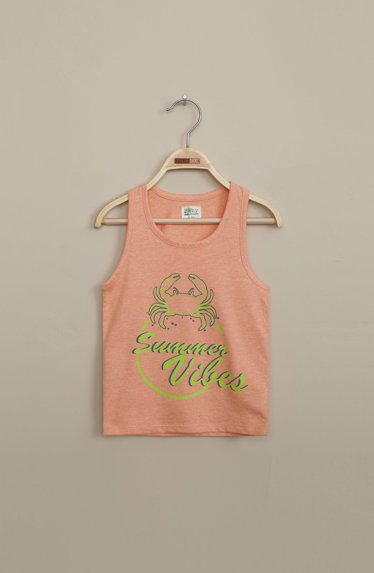 Summer Vibes Jersey Tank Top - Peach