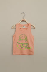 Summer Vibes Jersey Tank Top - Peach