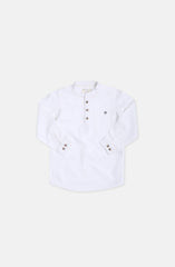 Band Neck Half Placket Shirt