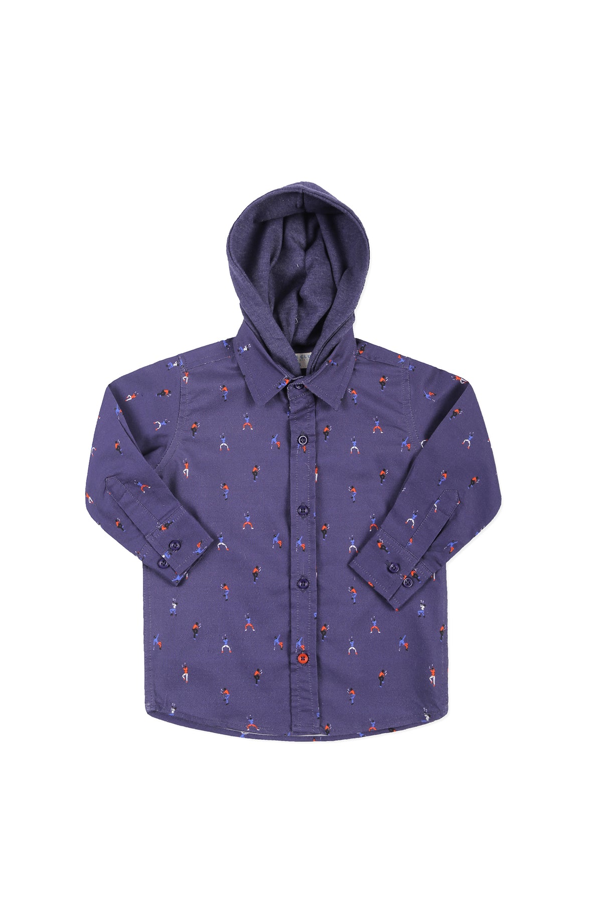 Printed Hooded Shirt