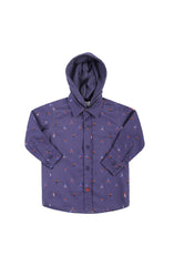 Printed Hooded Shirt