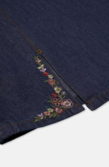 Floral Emb.Dungaree Dress