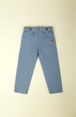 Mickey Belted Denim-Light Blue