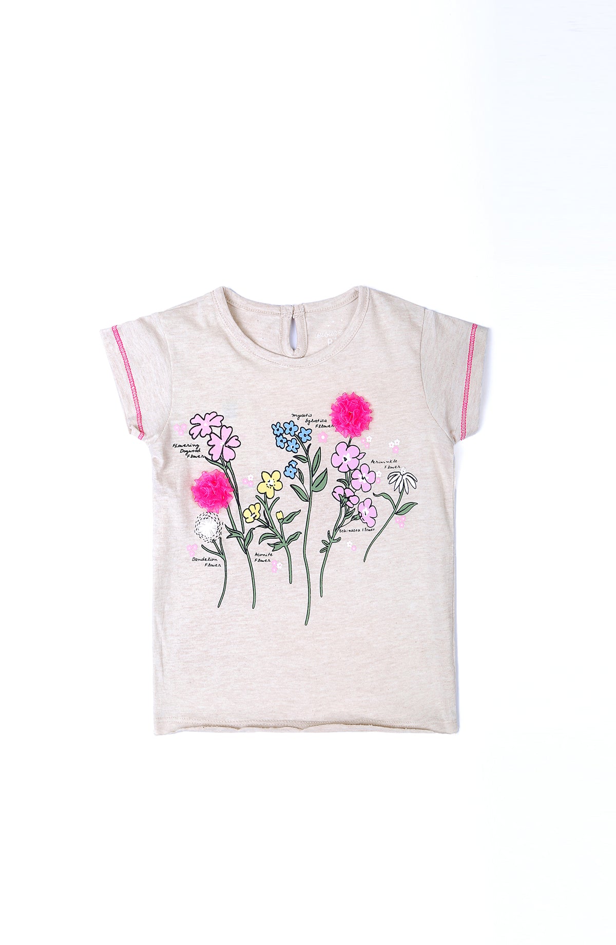 Flower Tee-Beige