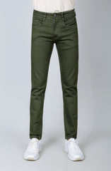 Khaki Green Colored Denim