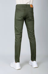 Khaki Green Colored Denim