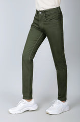 Khaki Green Colored Denim