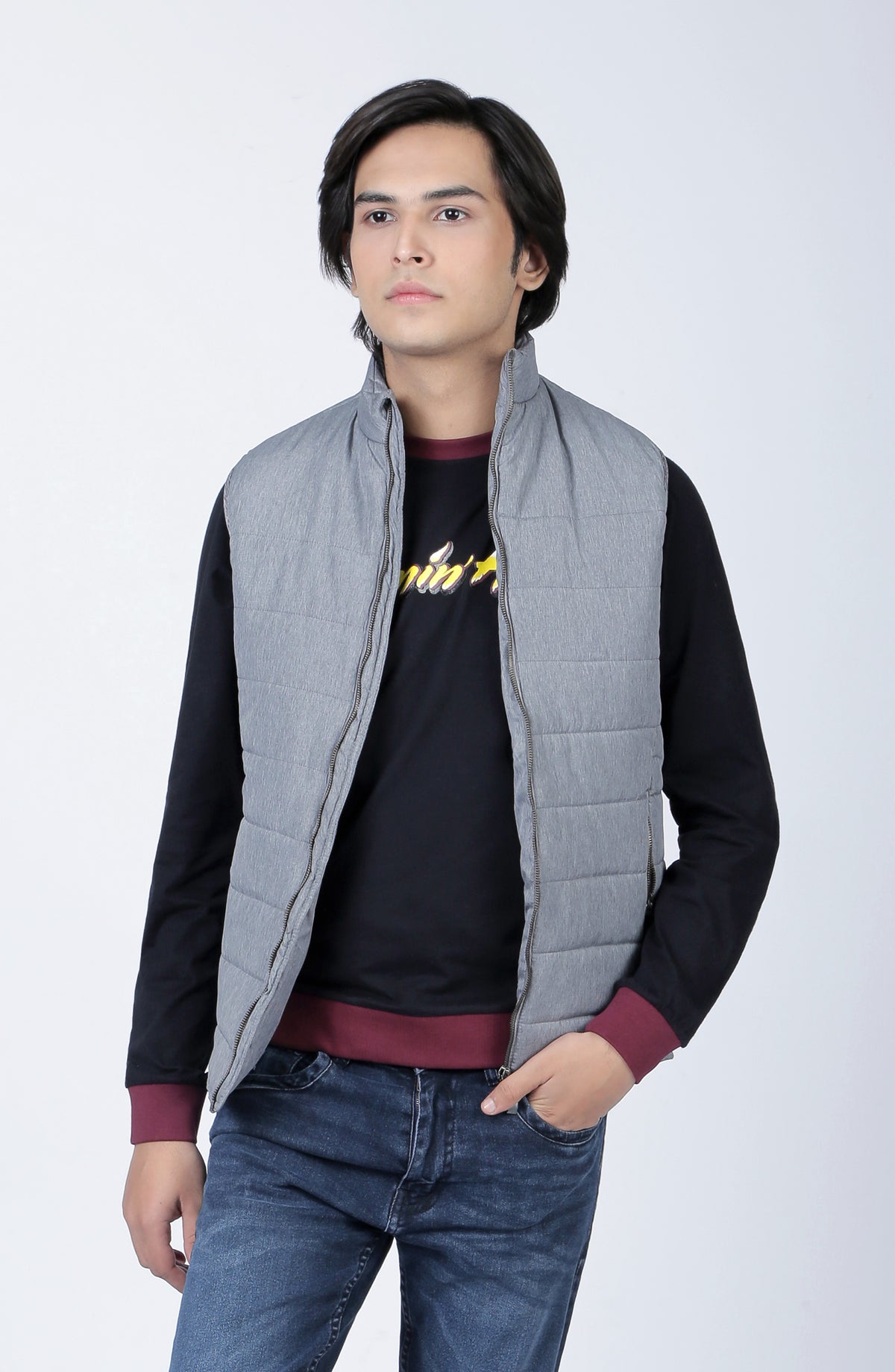 Men'S Vest In Grey