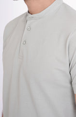 Mao Collar Polo Tee