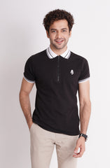 Pique Polo In Black