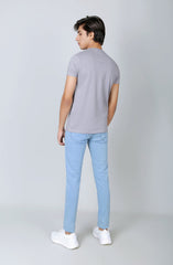 5 Buttons Placket Henley-Slate