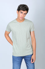 Slub Jersey Basic Tee-Light Green