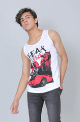 Grunge Print Tee - White