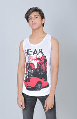 Grunge Print Tee - White