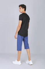 Basic Tee With Round Hem-Black