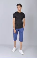 Basic Tee With Round Hem-Black