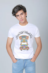 Truck Art Printed Tee - White