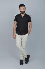 Half Sleeve Coat Collar Shirt