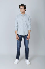 Basic Button Down Shirt-Grey