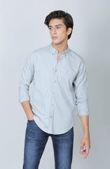 Basic Button Down Shirt-Grey