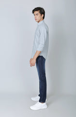 Basic Button Down Shirt-Grey
