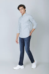 Basic Button Down Shirt-Grey