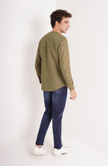 Round Neck Linen Shirt