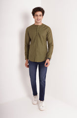 Round Neck Linen Shirt