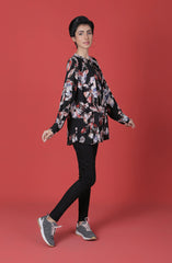 Flower Pleated Top