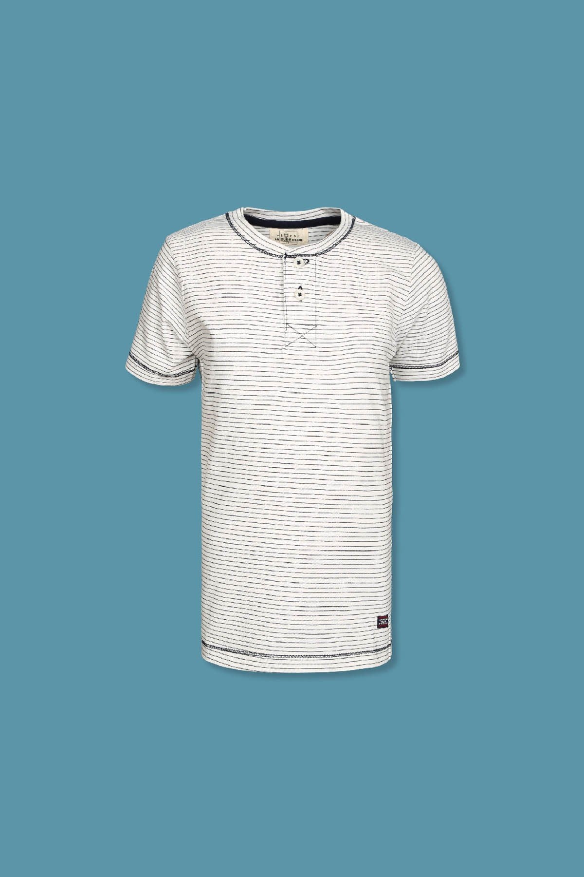 Basic Striper Henley S/S