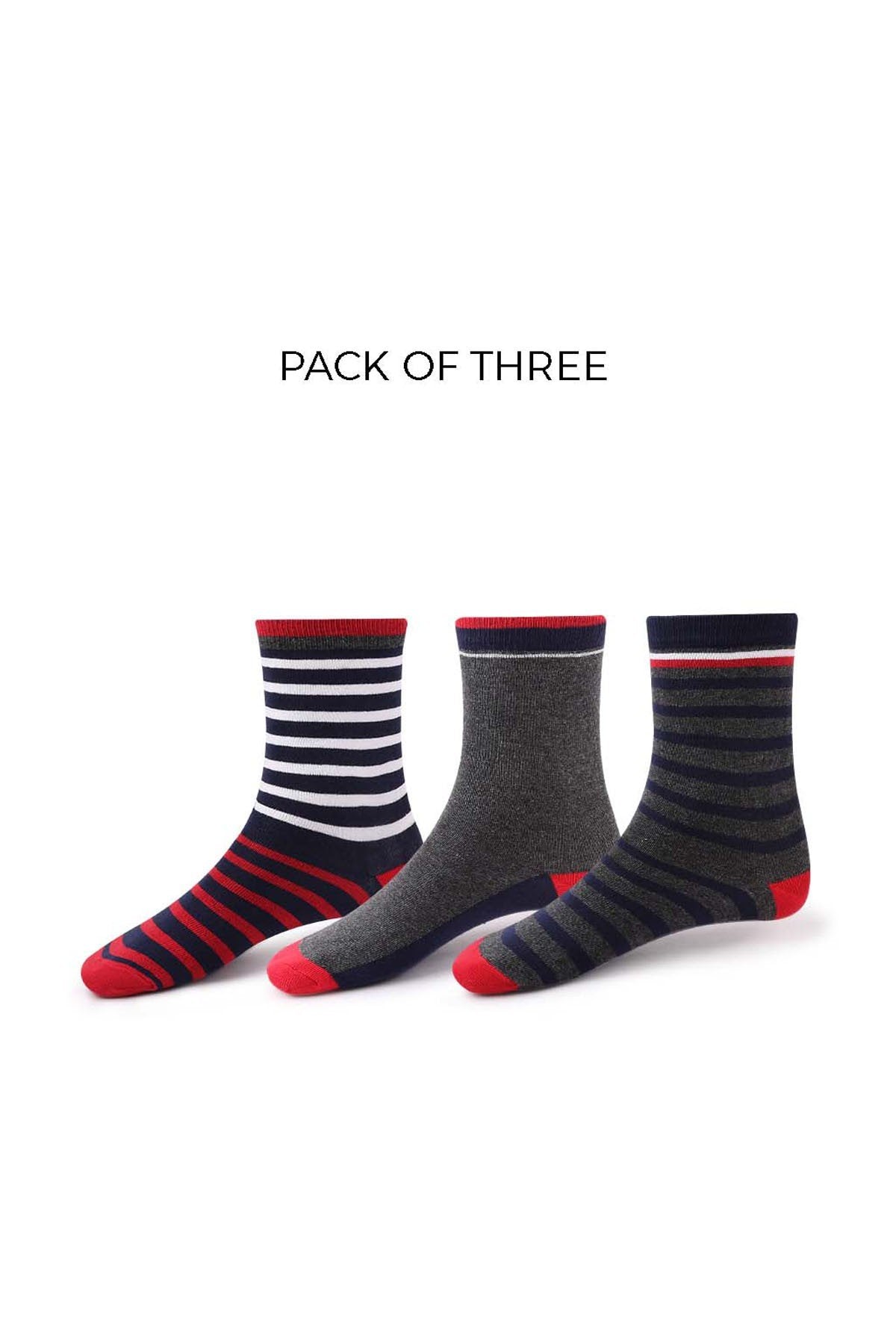 3 Pack Striped Socks