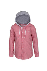 Gingham Check Hood Shirt