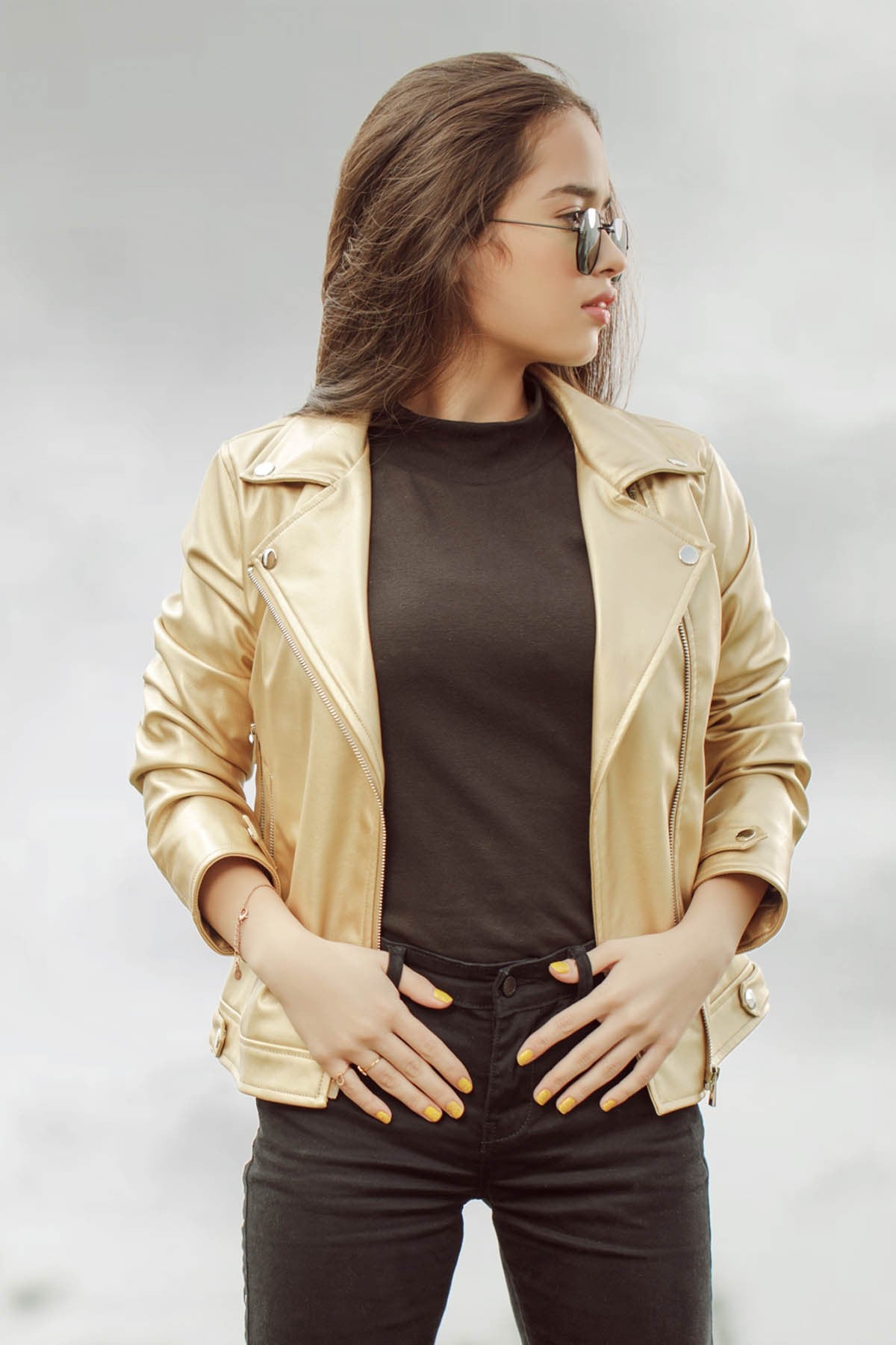 Shimmer Biker Jacket