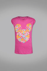 Floral Mickey S/S Slub T