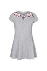 Floral Print Yoke Dress