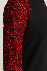 Net Sleeves Sweatshirt