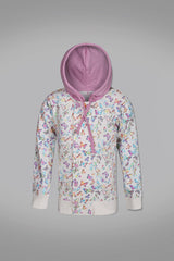 Allover Butterfly Print Hood