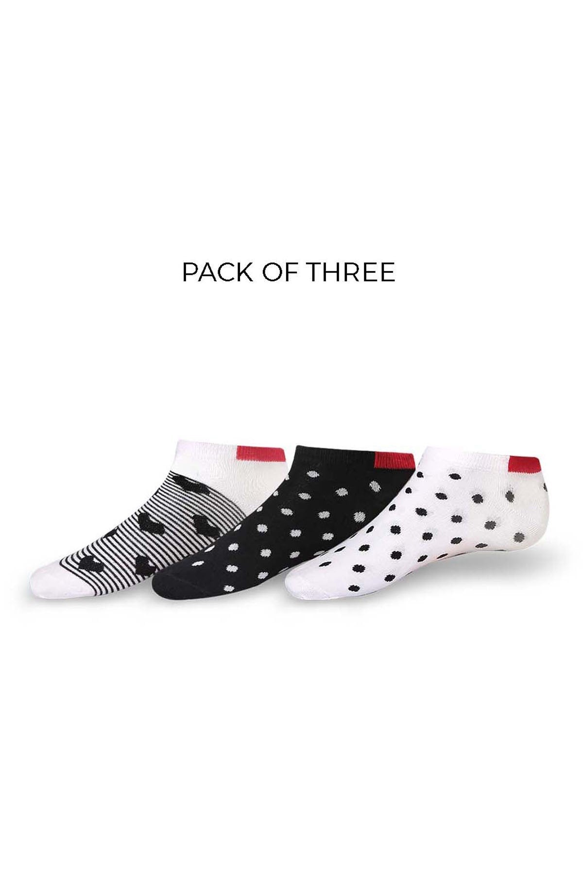 3 Pack Patterned Anklet Socks