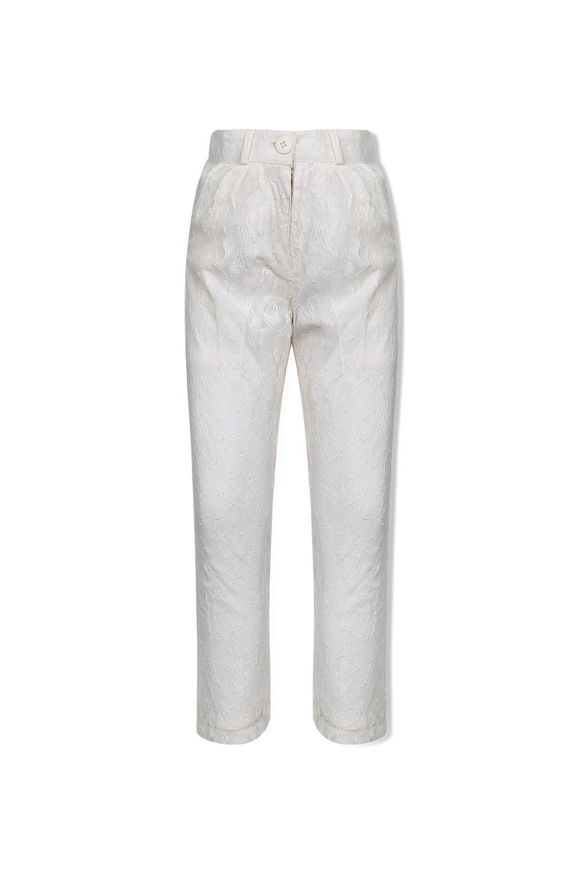 Embroidered Net Trouser